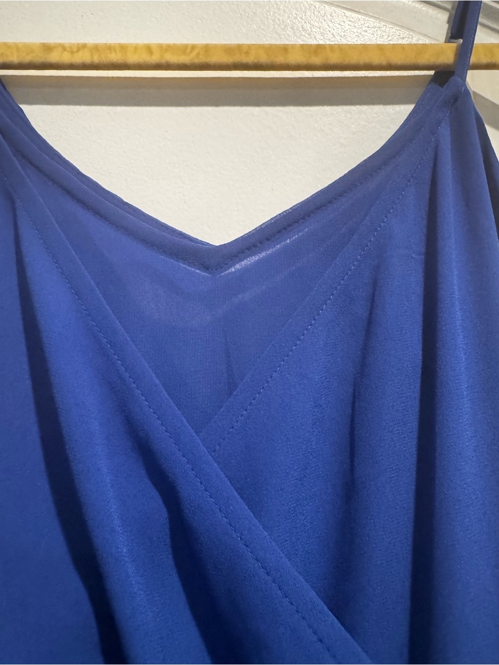 Express Blue Wrap Front Ruffle Romper Size 2 - Picture 3 of 6